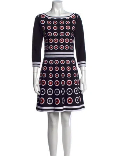 Pre-owned Alaïa Printed Mini Dress In Black