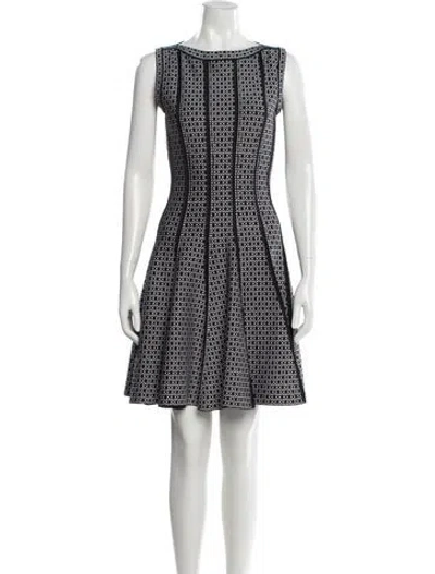 Pre-owned Alaïa Printed Mini Dress In Black