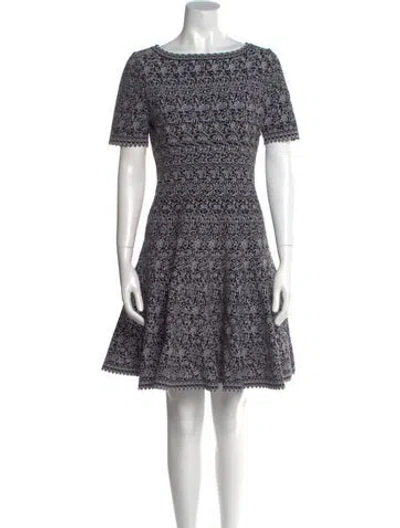 Pre-owned Alaïa Printed Mini Dress In Black