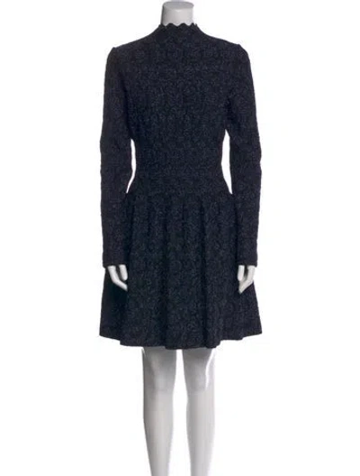 Pre-owned Alaïa Printed Mini Dress In Black