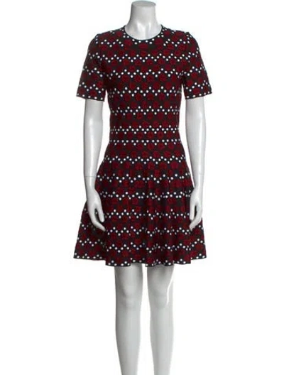 Pre-owned Alaïa Printed Mini Dress In Black