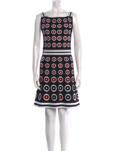 Pre-owned Alaïa Printed Mini Dress In Black