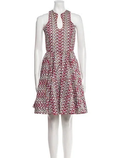 Pre-owned Alaïa Printed Mini Dress In Black