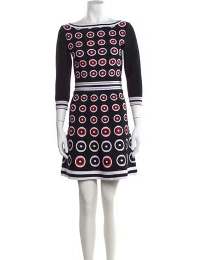 Pre-owned Alaïa Printed Mini Dress In Black