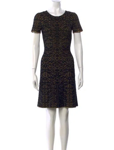 Pre-owned Alaïa Printed Mini Dress In Black