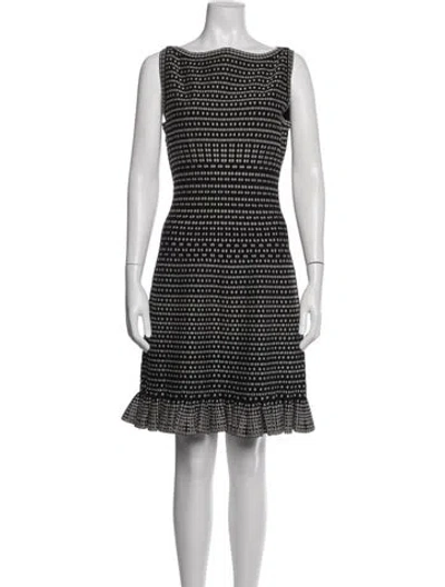 Pre-owned Alaïa Printed Mini Dress In Blue