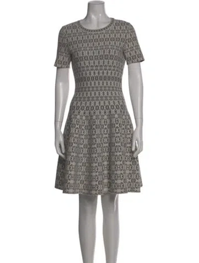 Pre-owned Alaïa Printed Mini Dress In Gray