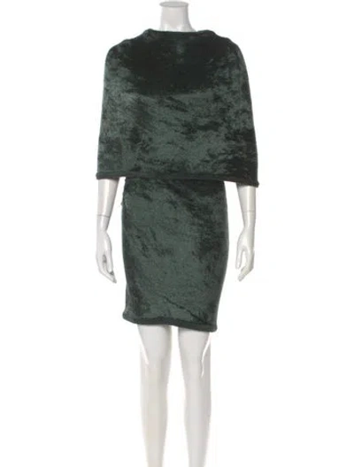 Pre-owned Alaïa Printed Mini Dress In Green