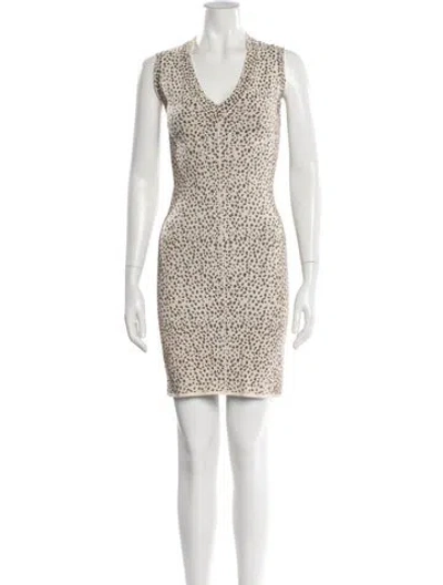 Pre-owned Alaïa Printed Mini Dress In Multi