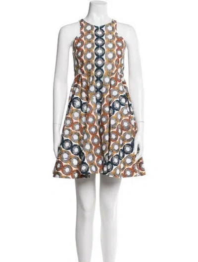 Pre-owned Alaïa Printed Mini Dress In Multi