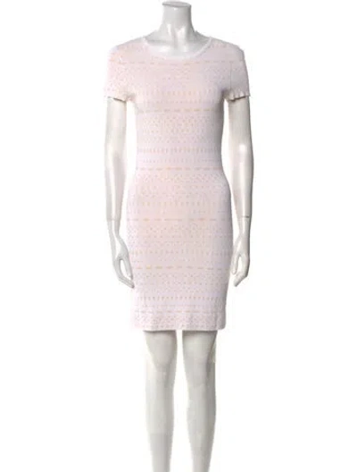 Pre-owned Alaïa Printed Mini Dress In Neutral
