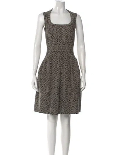 Pre-owned Alaïa Printed Mini Dress In Neutral