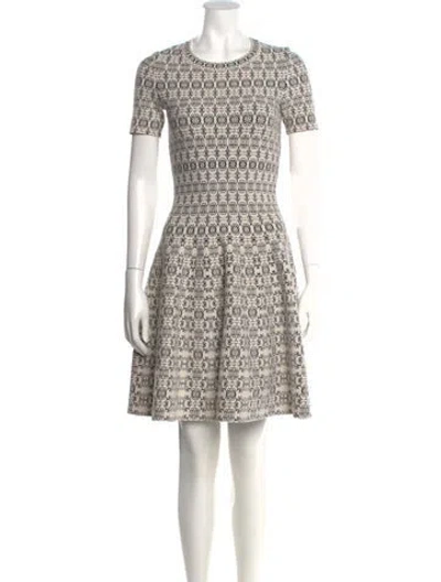 Pre-owned Alaïa Printed Mini Dress In Neutral