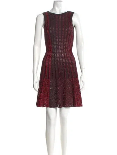 Pre-owned Alaïa Printed Mini Dress In Red