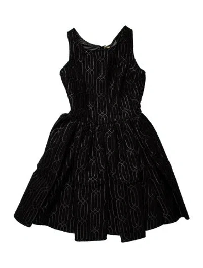 Pre-owned Alaïa Printed Mini Dress W/ Tags In Black