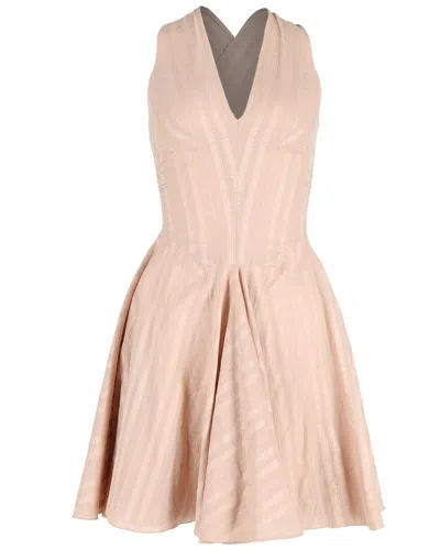 Pre-owned Alaïa Printed Mini Halter Neck Flared Dress (authentic Pre-loved)
