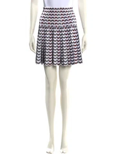 Pre-owned Alaïa Printed Mini Skirt In Black