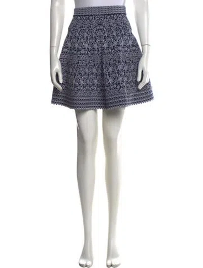 Pre-owned Alaïa Printed Mini Skirt In Black