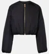 Alaïa Puffer Cropped Jacket In Black