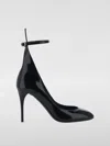Alaïa Patent Ankle-strap Stiletto Pumps In Schwarz