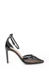 Alaïa Women Black Fishnet Heeled Pumps In Black