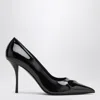 Alaïa Pumps Le C?ur 3d 90 In Black Varnish In Black