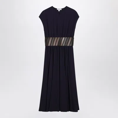 Alaïa Purple Midi Dress With Belt