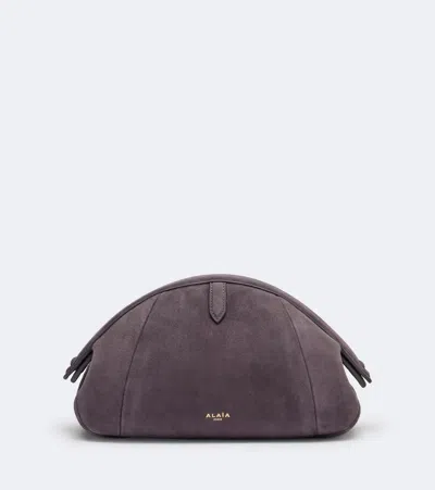 Alaïa Purse Small Suede Clutch In Purple