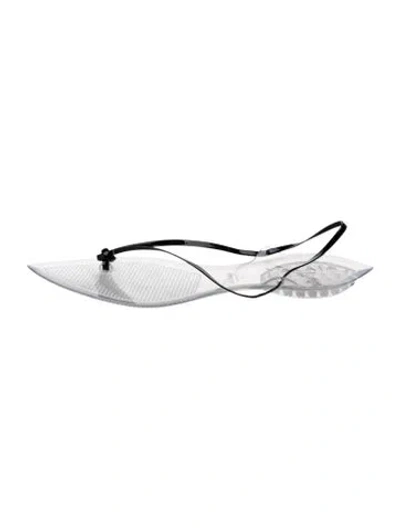 Pre-owned Alaïa Pvc Flip Flops In Silver