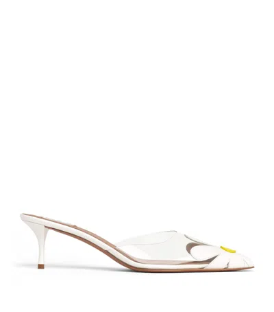 Alaïa Pvc-leather Bloom Mules 55 In White