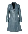 Alaïa Python Coat In Blue