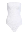 Alaïa Python Lace Knit Bustier Bodysuit In White
