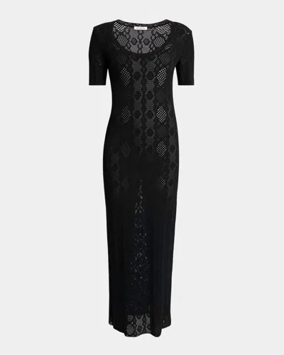 Alaïa Python Lace Knit Midi Dress