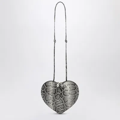 Alaïa Python-print Leather Le Cœur Bag In White