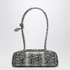 Alaïa Python-print Leather Le Teckel Clutch In White