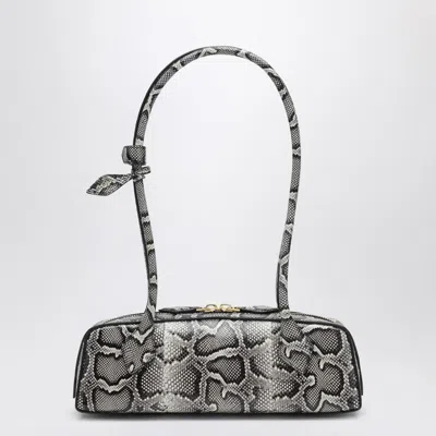 Alaïa Python-print Leather Le Teckel Clutch In White