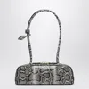 Alaïa Alaia Python-print Leather Le Teckel Clutch Women In White