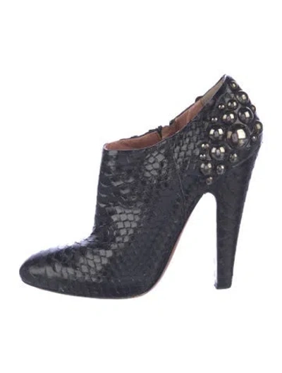 Pre-owned Alaïa Python Studded Accents Pumps In Blue