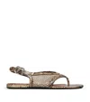 Alaïa Python-effect Thong Sandals In Multi