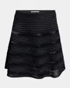 Alaïa Raffia Circle Skirt In Black