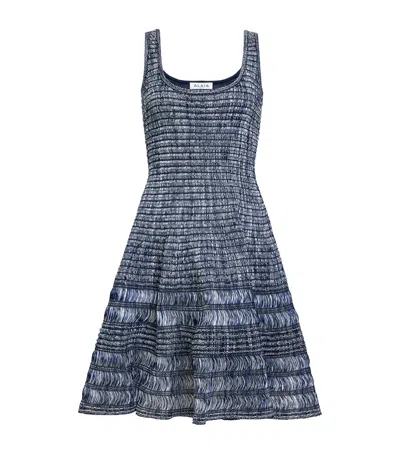 Alaïa Raffia Crochet Mini Dress In Multi