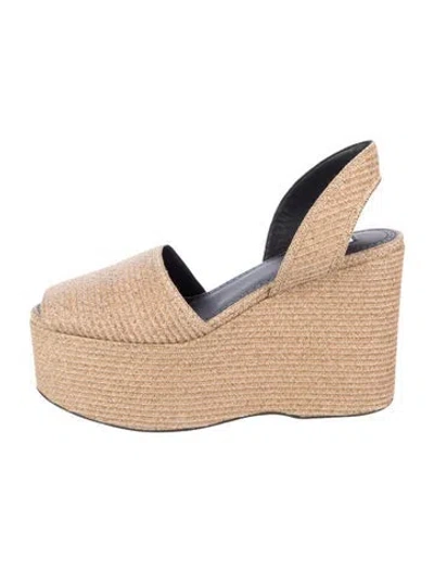 Pre-owned Alaïa Raffia Espadrilles In Neutrals