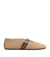 Alaïa Ballet Flats In Paper Straw Shoes