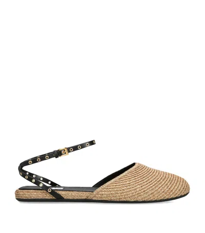 ALAÏA RAFFIA-LEATHER ESPADRILLES