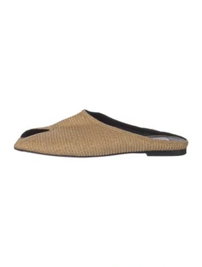 Pre-owned Alaïa Raffia Mules In Neutral