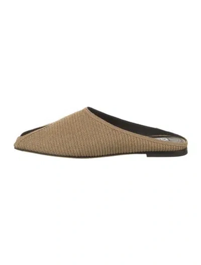 Pre-owned Alaïa Raffia Mules In Neutrals