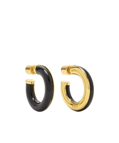 Alaïa Ray Hoop Earrings In Black