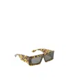 Alaïa Acetate Rectangular Mask Sunglasses In Transparent