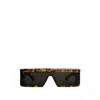 Alaïa Acetate Rectangular Mask Sunglasses In Red