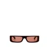 Alaïa Rectangle-frame Sunglasses In Red